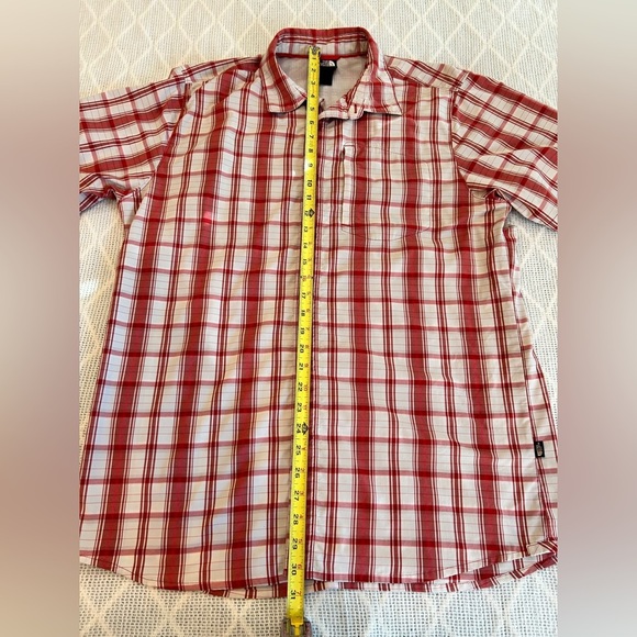 North Face Men’s Red/White Plaid Button Down Shirt. Size large. - Picture 5 of 10